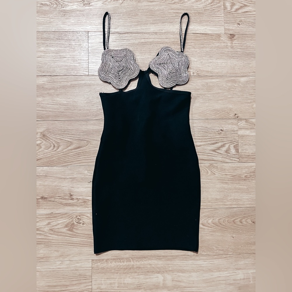 Sparkly Rhinestone Bra Bandage Dress
